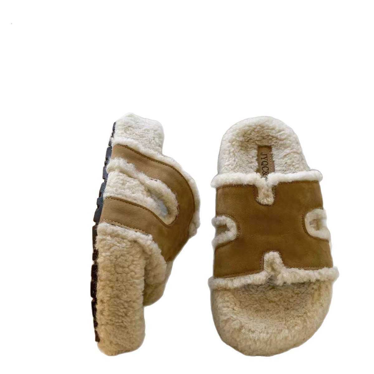 Brocken thick-soled fuzzy slippers for women, fashionable outerwear style, 2026 new autumn-winter collection, versatile fuzzy shoes, single-cotton sli - view 6