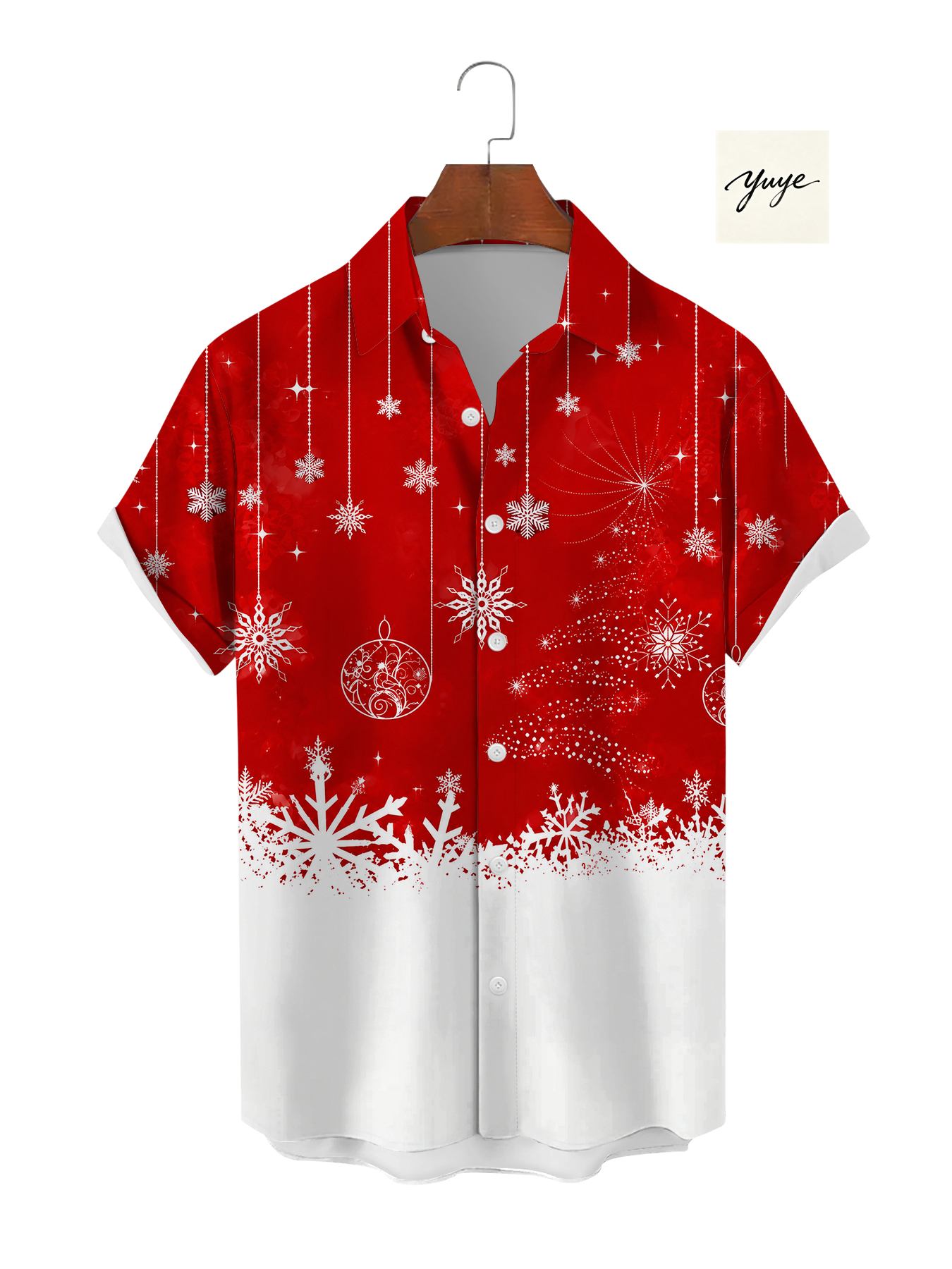 Men's Party Shirt Short Sleeve Sequin Leopard Heart Print Night Out Clubwear Casual Button Down Shirt for Men - view 4