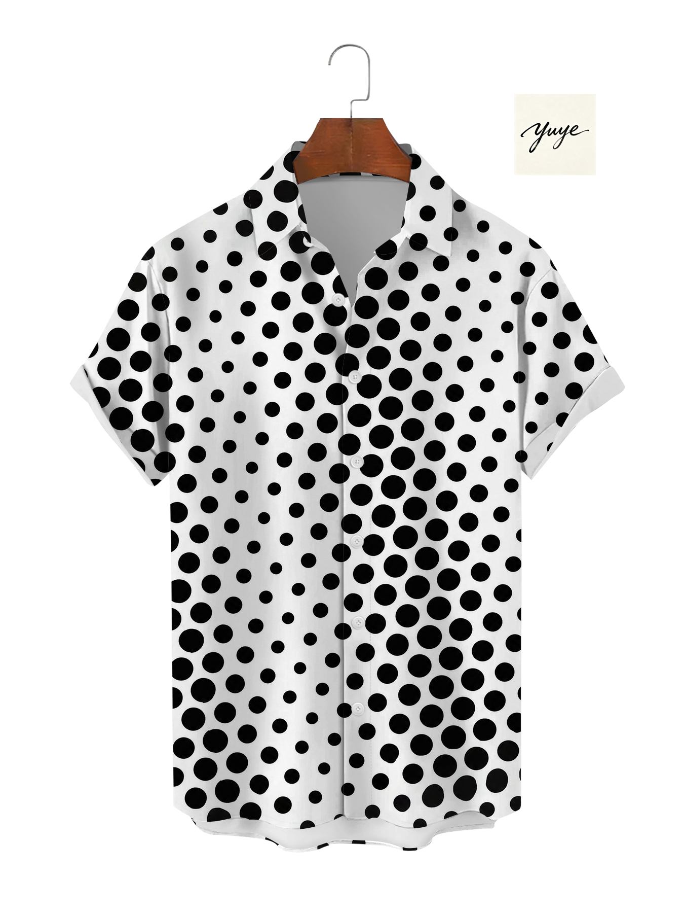 Men's Party Shirt Short Sleeve Sequin Leopard Heart Print Night Out Clubwear Casual Button Down Shirt for Men - view 3