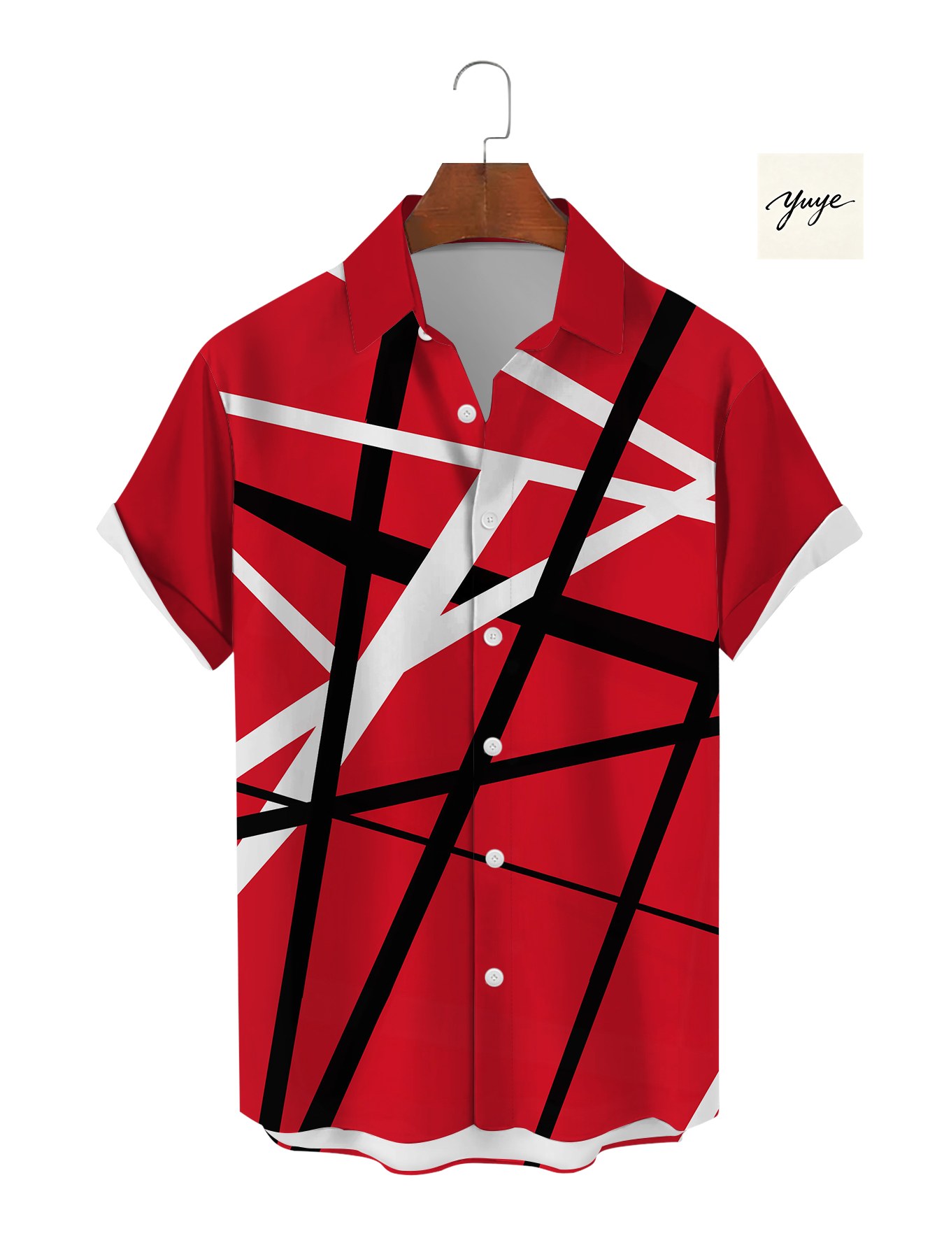 Men's Graphic Short Sleeve Shirt Novelty 3D Print Wolf Floral Geometric Pattern Casual Streetwear Button Down Shirt for Men - view 4