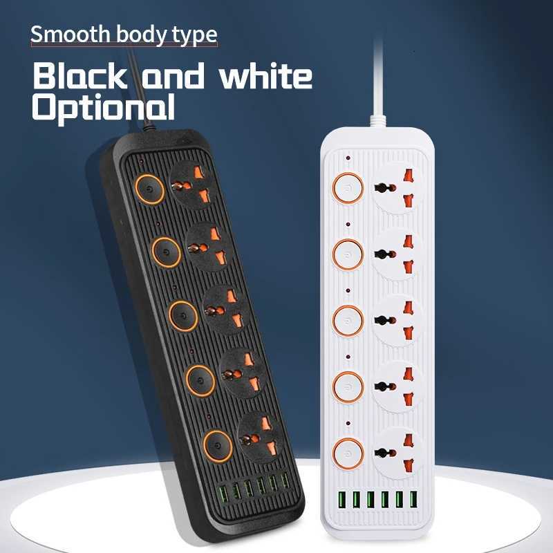 Universal 3000W Power Strip Socket US EU UK AU KR Plug 4 6 Outlet with USB Separate Switch overload Protection Extension Socket X260810 - view 4