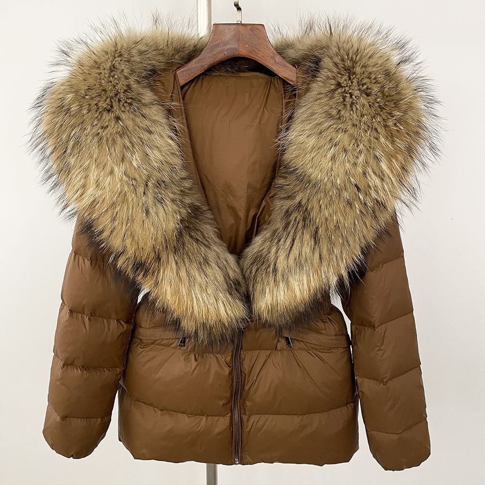 2027 New Arrival Short Women's Thickened Slim Fit Waist-Tight Fur Down Jacket with Real Fox Collar - view 6