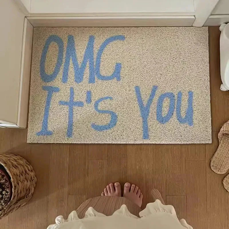 VIKAMA Scandinavian Style Letter Doormat Dust-Proof Easy Clean Entryway Mat Non-Slip Front Door Rug Home Decoration 260807