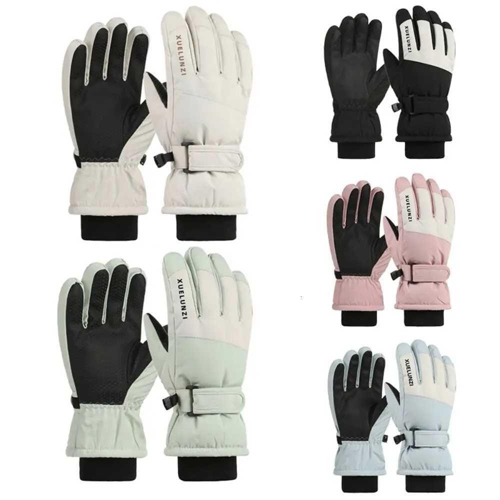 Warm Ski Gloves Windproof Winter Snow Snowboard Outdoor Sports Mittens Non-slip Thicken Cycling Gloves Skiing Snowboarding N260811