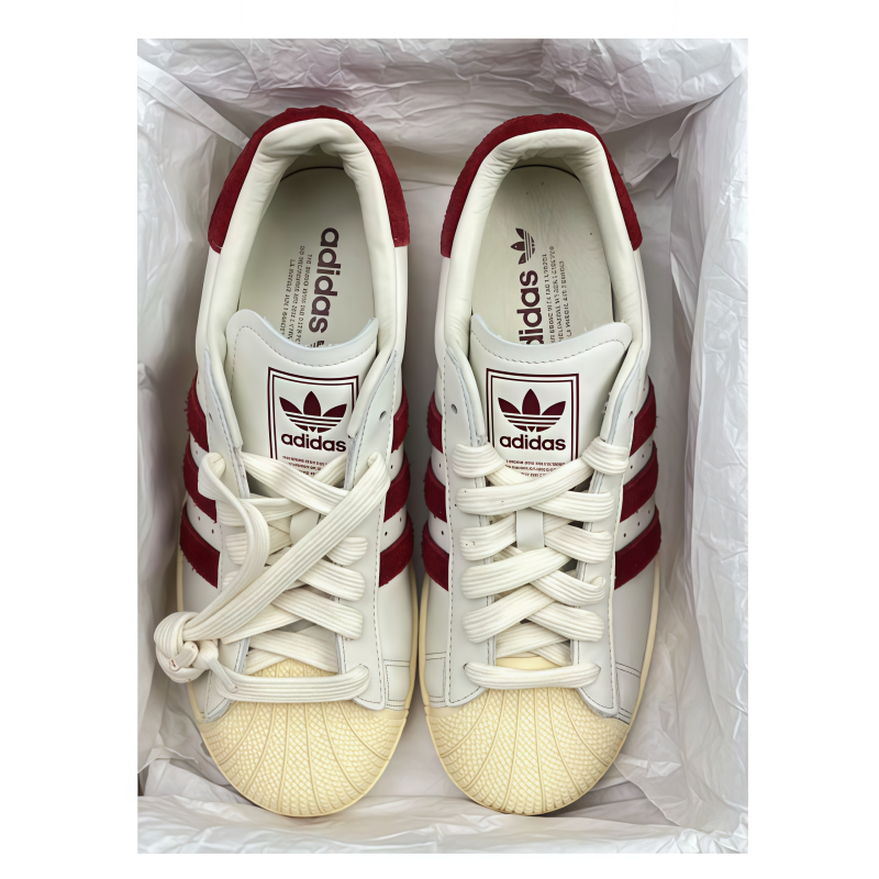 adidas originals Superstar 2 designer edition comfortable snug breathable sneakers unisex white and red - view 7
