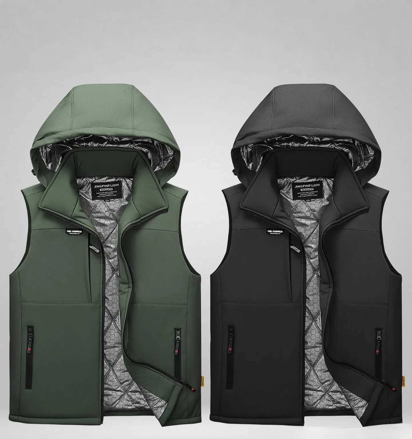 Winter Work Men's Vest Graphene Thermal Heated Jacket Thick Cotton Lined Camo Sleeveless Coat Durable Outdoor ProtectionT260810 - view 5