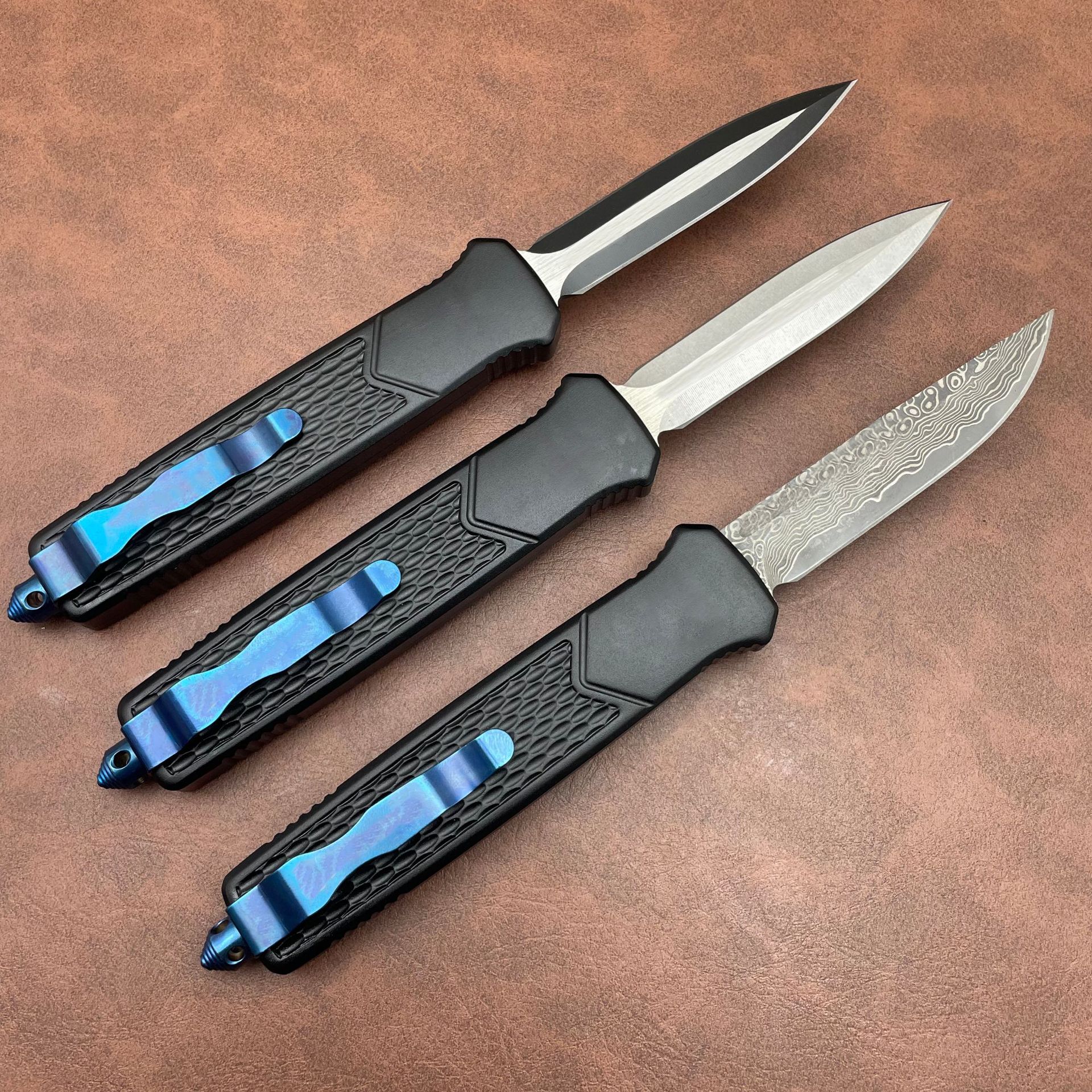 Coltello A Lama Fissa 3 Modelli 838 3 Manici In Lega Di Alluminio T6 Con Lama D2 54-image