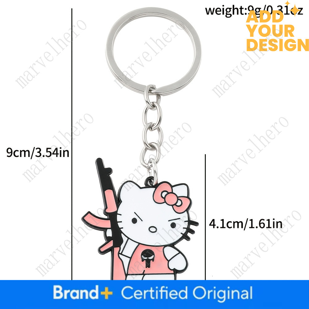 1Pc Sanrio Peripheral Keychain Fashionable Versatile Trendy Bag Pendant Hello Kitty Keychain Key Chain Ornaments For Daily Wear And Gift Giving - view 7