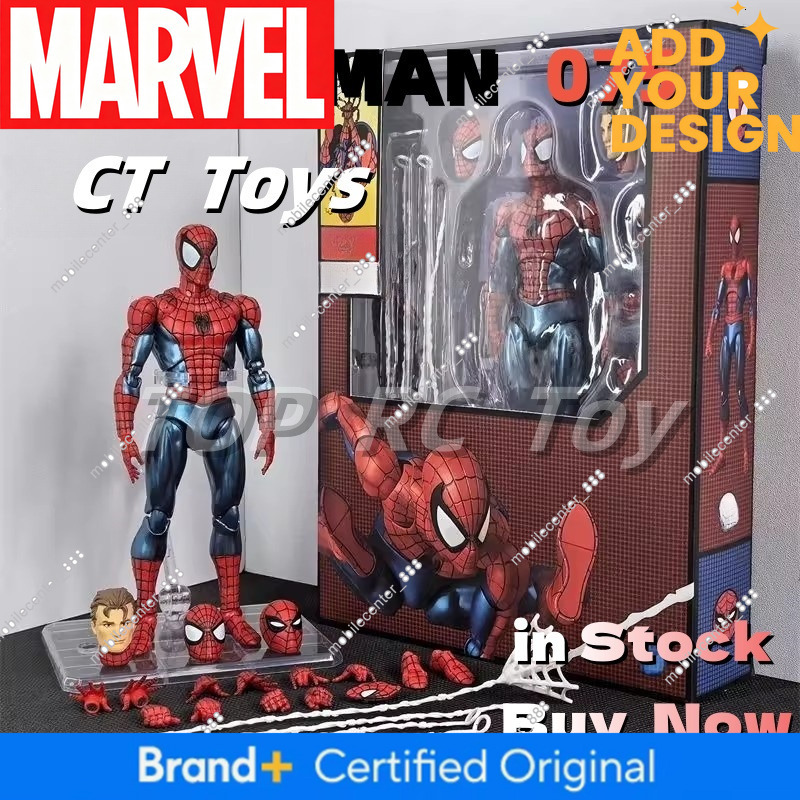 Hot CT SpiderMan 075 The Anazing Spiderman Comic Ver Mafex 185 Action Figure Figurine Model Toys Kids Gifts c3a - view 1