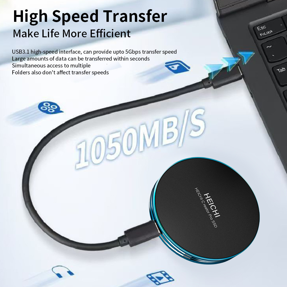 New T21 Magnetic Portable PSSD Type-C External Solid State Drive For Mobile Phones And Laptops Portable External SSD High Speed Type-C Mobile Hard Dri - view 4