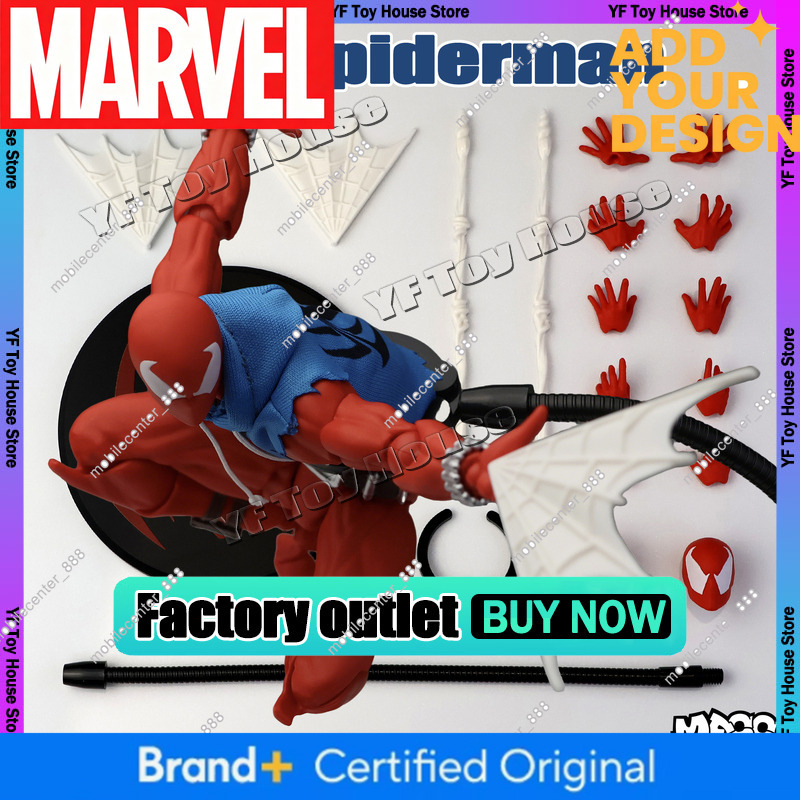 Mess Spiderman Red and Blue Ultimate Spider-Man Spider Peter Kaine Parker Anime Action Figure Model Toys For Xmas Gifts 802