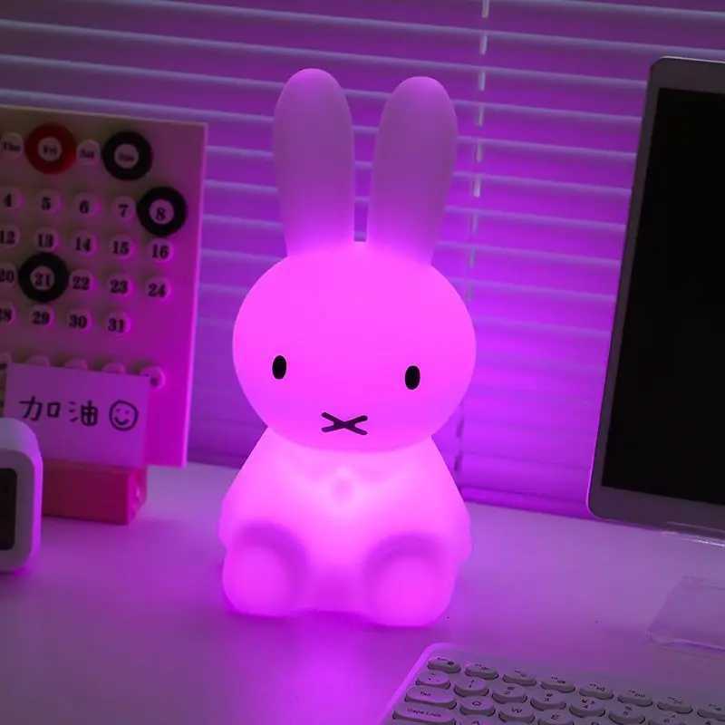Miffy Kawaii Colorful Remote-controlled 28CM Bedroom Ambient Light Cartoon Night Light Cute Gift Toy C260810 - view 3