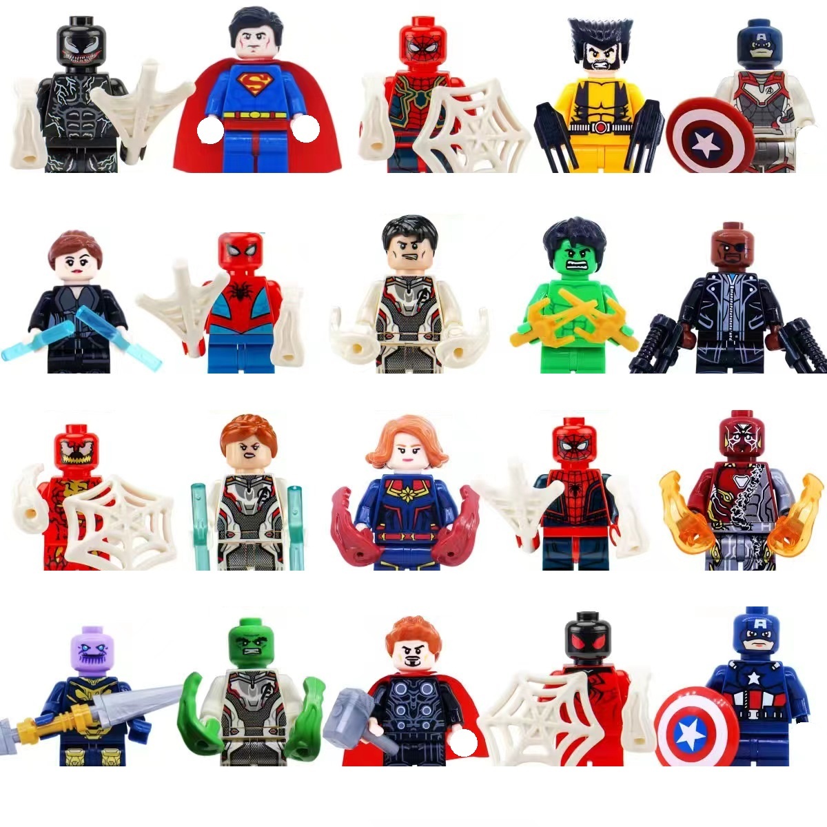 Marvel superhero Spider Man Venom Thanos building blocks, anime characters, children's gifts mini figure assembly toy f2 78 - view 6