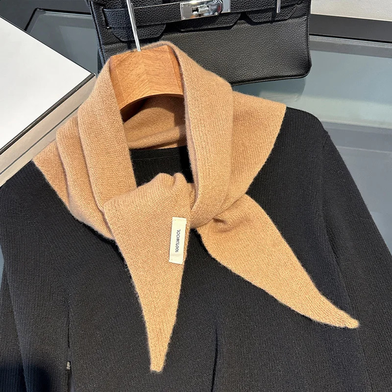 100% Wool Winter Scarf For Women Long Warm Cashmere Scarves Hijab Solid Lady Shawl Wrap Female Pashmina Bandana Head Scarfs 260810 - view 5