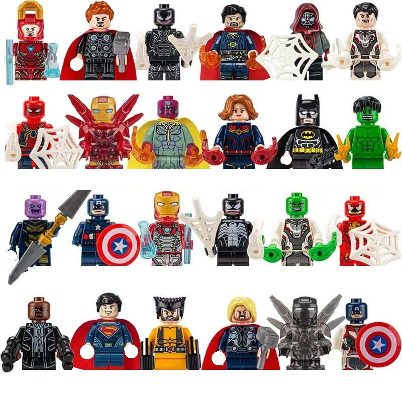 Marvel superhero Spider Man Venom Thanos building blocks, anime characters, children's gifts mini figure assembly toy f2 78 - view 4