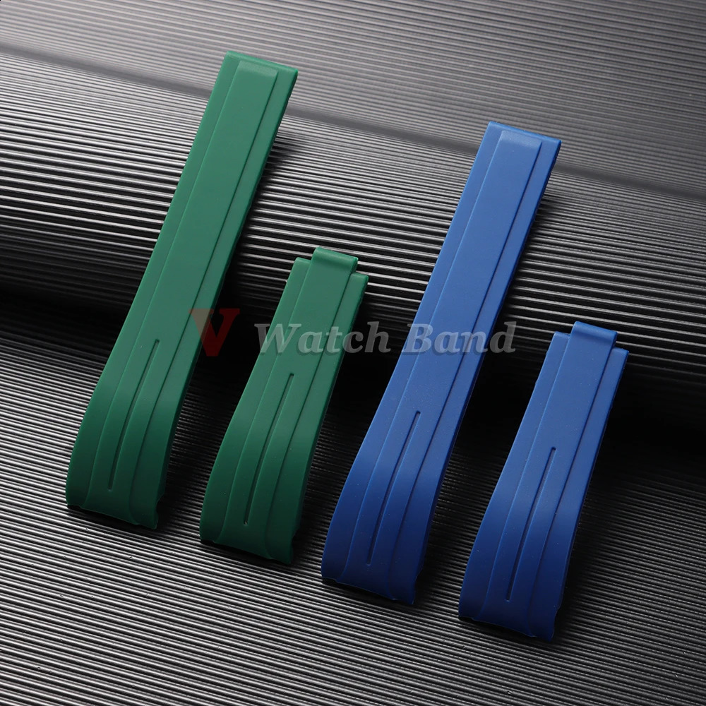 20mm 21mm 22mm Curved Silicone Strap for Rolex DAYTONA SUBMARINER Yacht-Master GMT Explorer Wrist Band Rubber Sport Bracelet 260811 - view 3