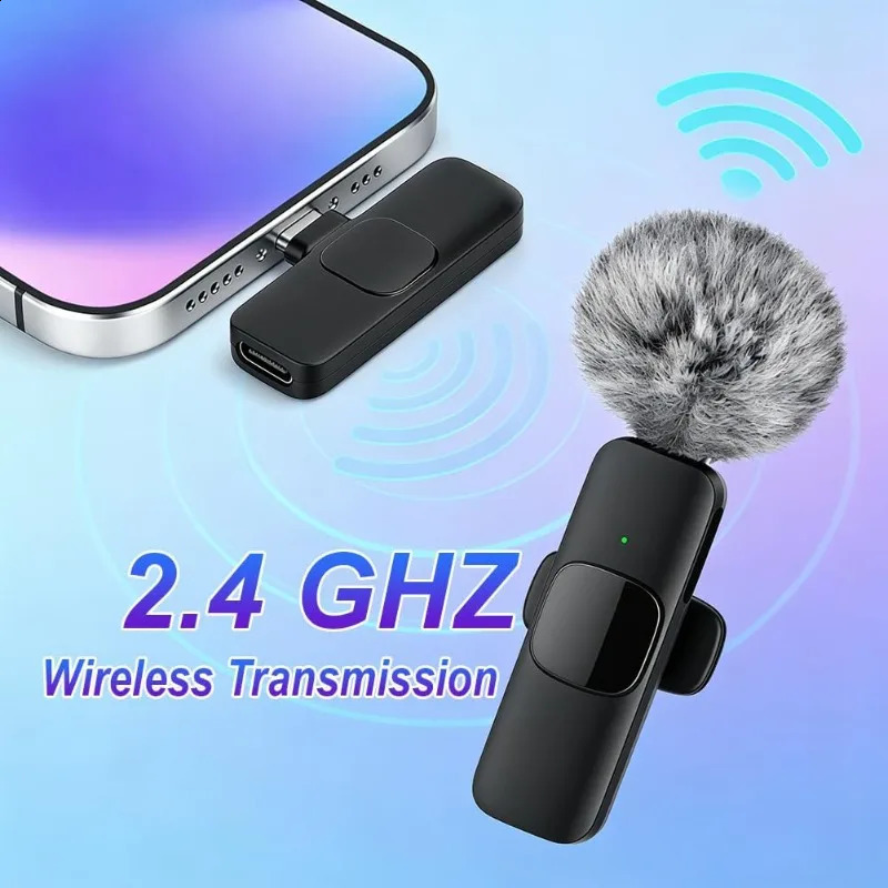Wireless Lavalier Microphone for iPhone Android Mini Mic with Noise Cancellation Wireless Mic for Video Recording Interview Pod 260811 - view 7