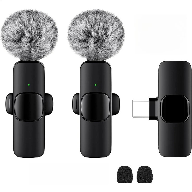 Wireless Lavalier Microphone for iPhone Android Mini Mic with Noise Cancellation Wireless Mic for Video Recording Interview Pod 260811 - view 3