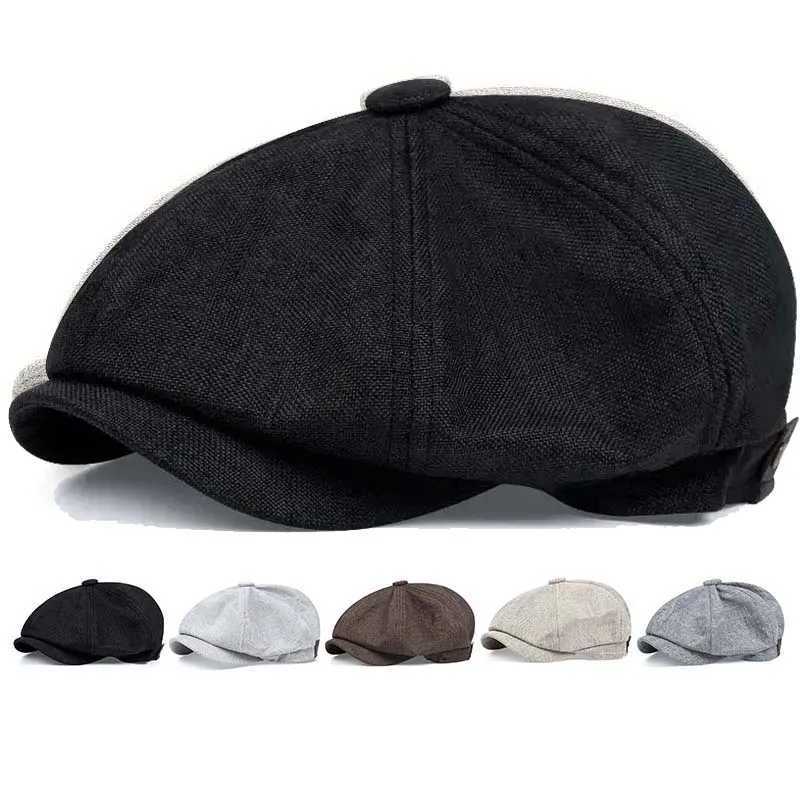 Men Casual Peaky Blinders hat Spring Autumn Retro Beret Hats Wild Casual Hats Unisex Wild Octagonal Cap girl Newsboy English hat Z260812
