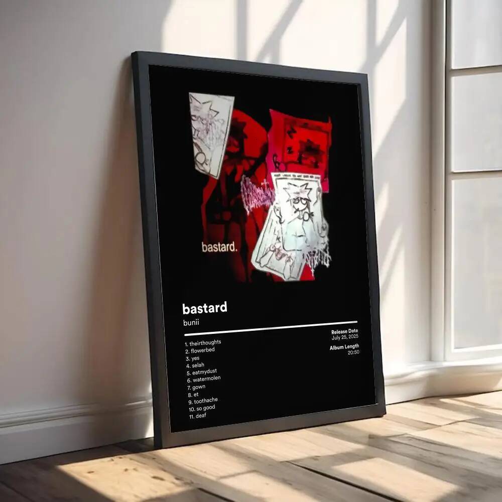 B-bunii Album Cover Painting Calligraphy Vintage Aesthetic Poster Canvas Print Trendy High-Fashion Wall Decor 26Y0812 - view 5