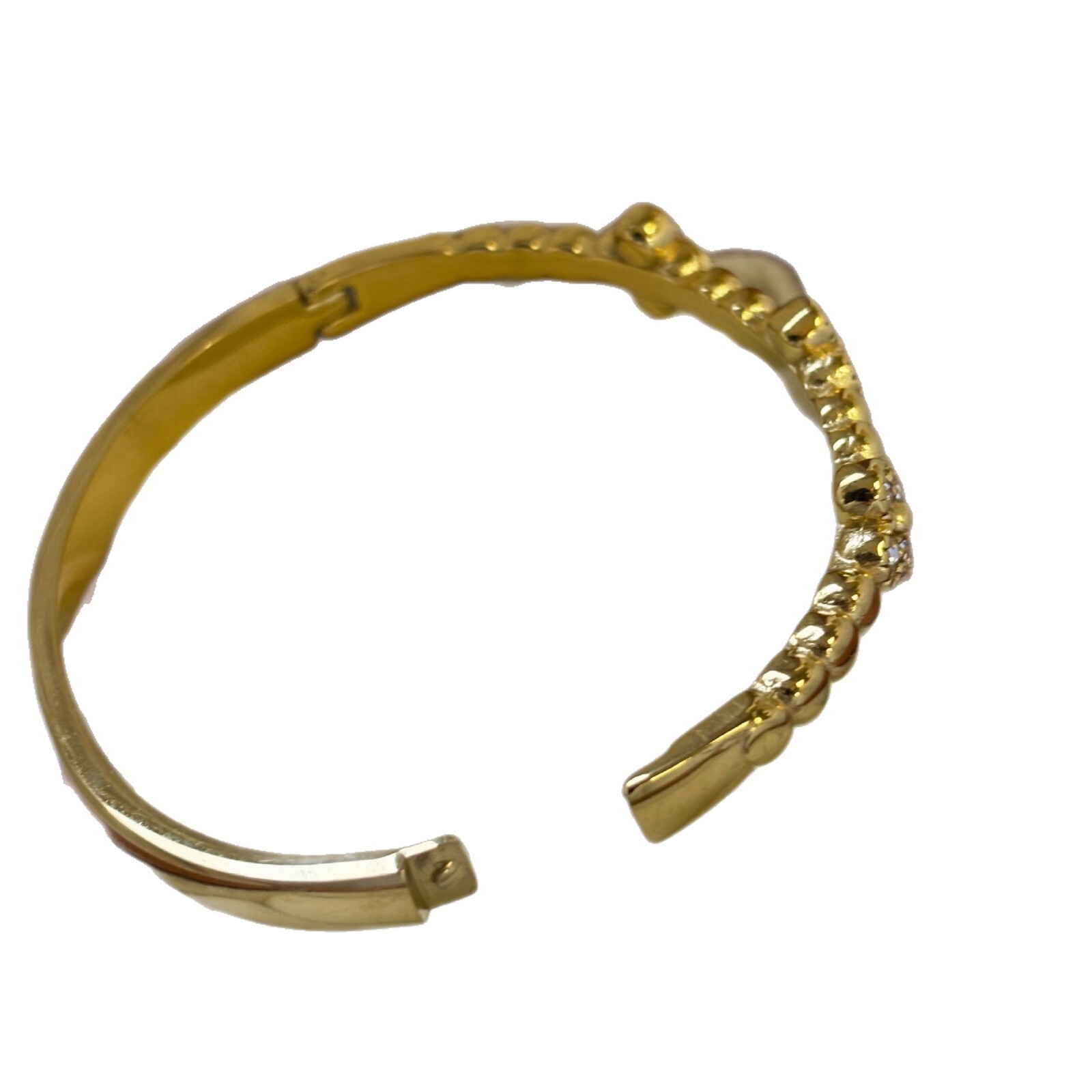 Fashion Luxury Designer Jewelry Gold Plated Cuff Bangle Bracelet Set Crystal Rhinestone FourLeaf Clover Stackable Open Bangle Bracelets For Women Part - view 6