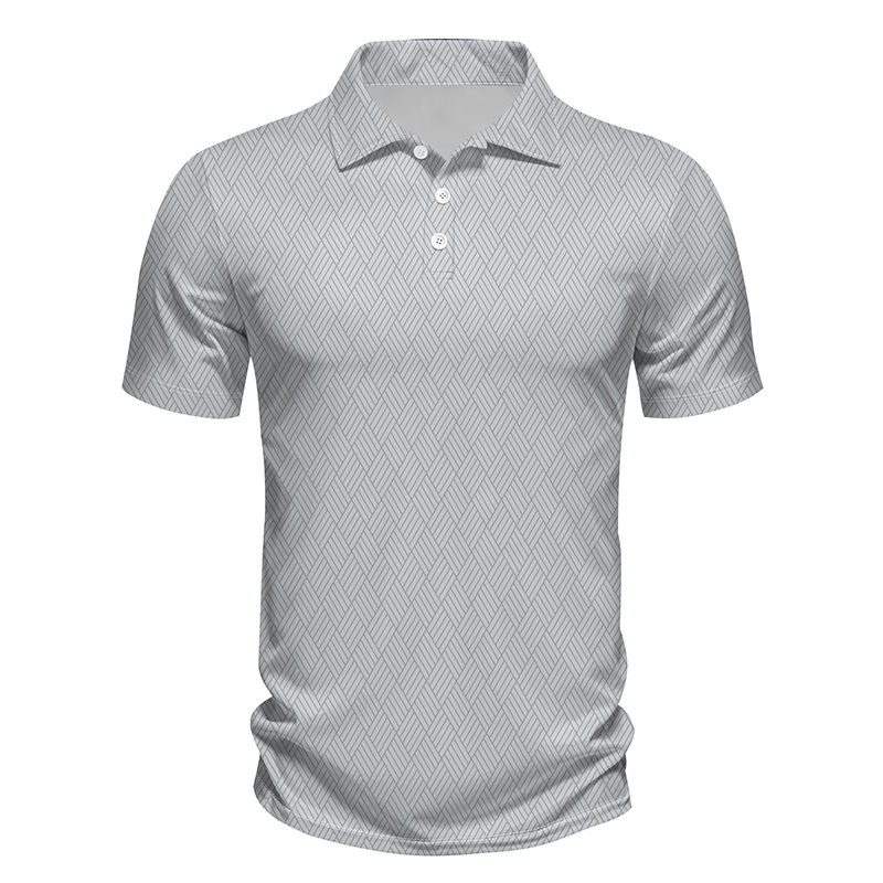 Men's comfortable personality printing short-sleeved business POLO shirt