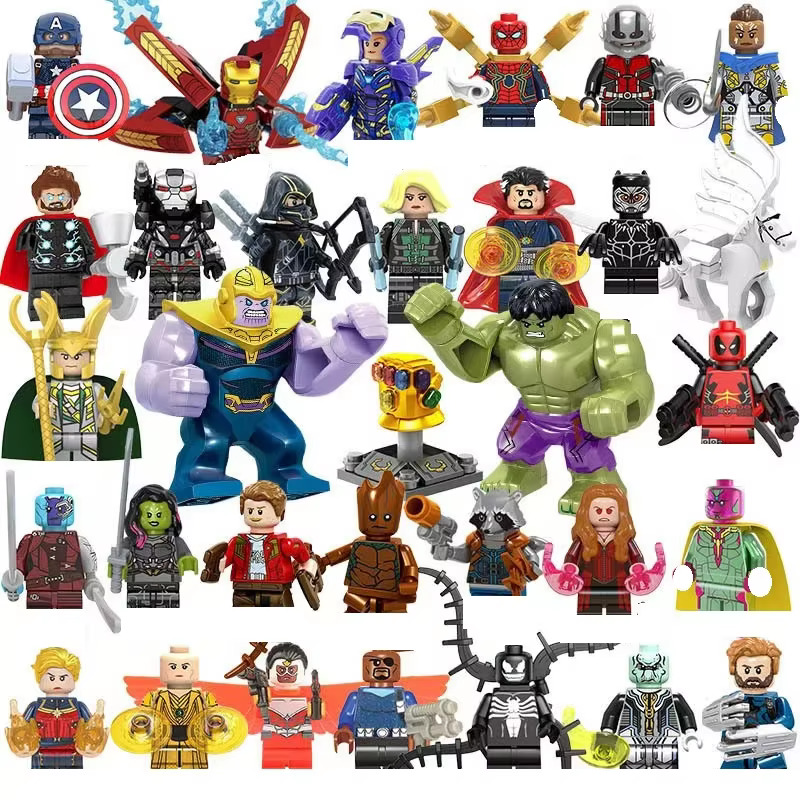 Marvel superhero Spider Man Venom Thanos building blocks, anime characters, children's gifts mini figure assembly toy f2 78