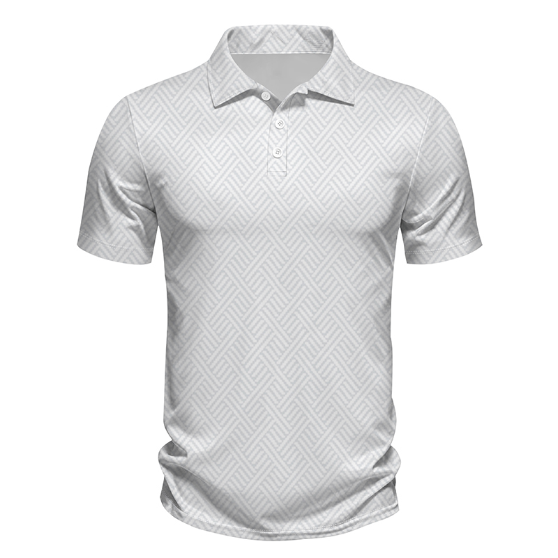 Men's comfortable personality printing short-sleeved business POLO shirt - view 4