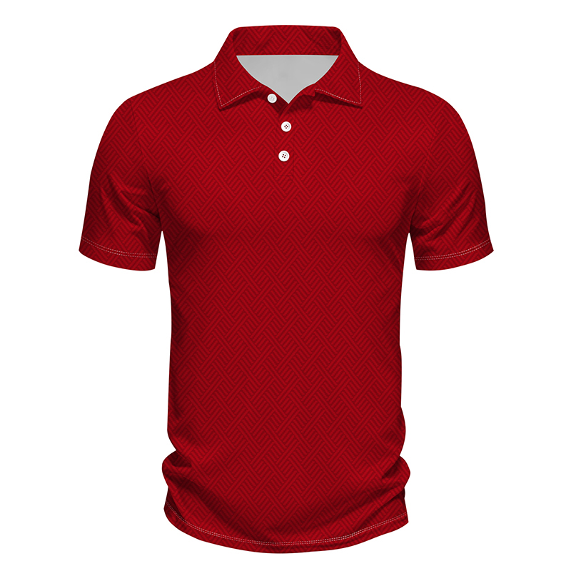 Men's comfortable personality printing short-sleeved business POLO shirt - view 6
