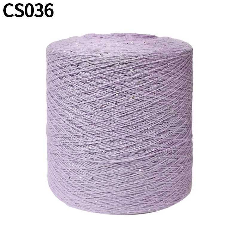 Cotton sequin yarn; 100% cotton sequin yarn; 2mm sequin hand-knitted cone yarn; combed cotton machine-woven customized sequ yarn L260812 - view 7