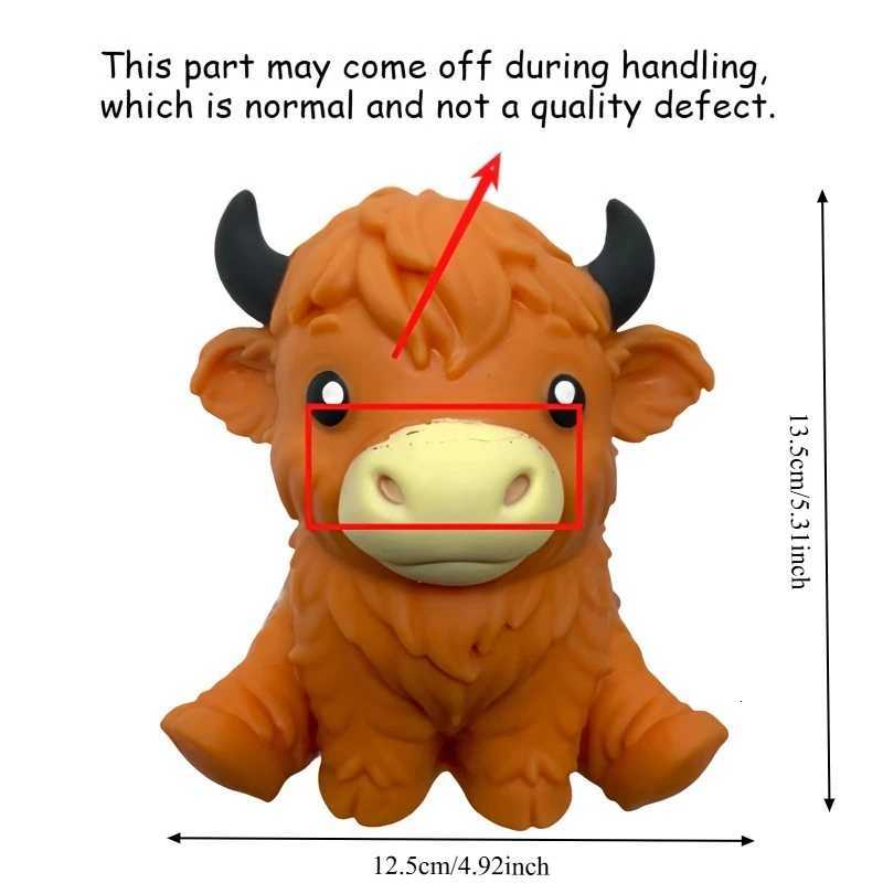 Stress Cow Jumbo Balls Highland Squishies Fidget Toy Squeeze Ball Fidget Toy for Adults Slow-Rising Stress Relief Squeeze Toy L260812 - view 6