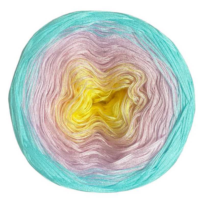 300g 100% Organic Cotton Blend Yarn spring/summer Cake yarn Gradient Color Crochet shawl blanket DIY Hand-woven Yarn XJ07 L260812 - view 6