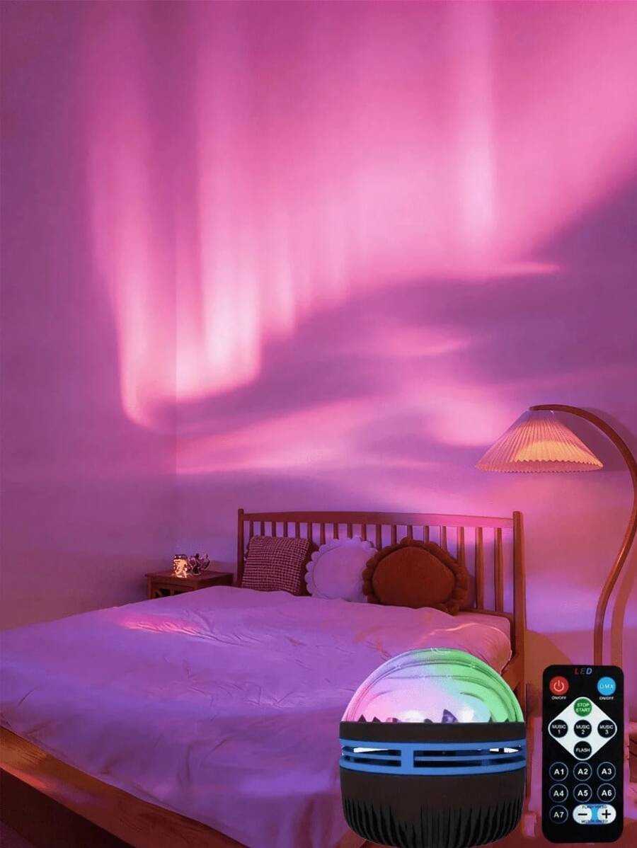 Aurora Borealis Galaxy Star Projector Night Light App Remote Controlled 16 Colors RGB Starry Sky LED Lamp USB Powered Atmosphere Light For Bedroom The - view 6