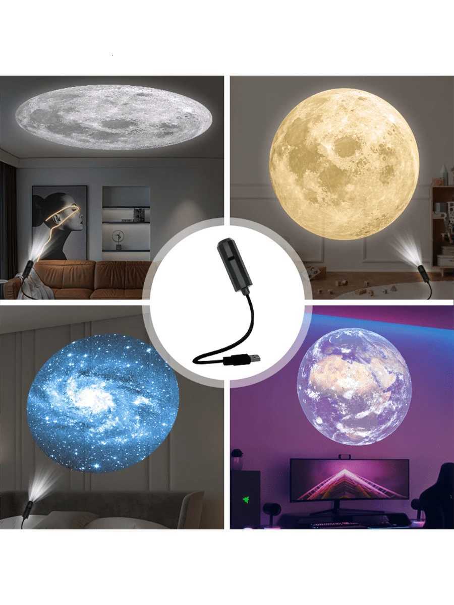 USB Powered LED Starry Night Projection Light 3610 Replaceable Planetary Projectors 360 Rotation Portable With Ceiling Photo Background Decoration Su  - view 9