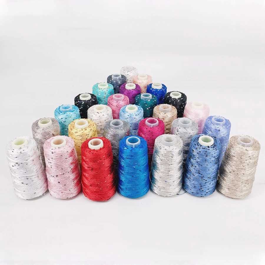 50g /350M Mercerized yarn 3mm special Sequin yarn DIY hand woven Rag doll knitting wool blanket L260812 - view 5