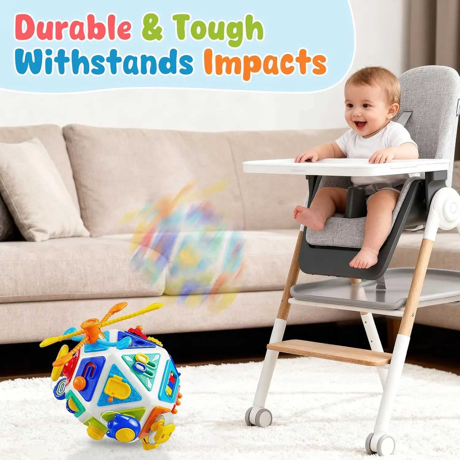 22-in-1 Baby Busy Board Activity Cube Toys Montessori Toy Educational Learning Sensory Travel Toys for Infant Christmas Gifts Z260812 - view 6
