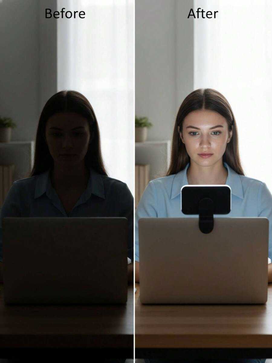Baijun XU 1pc LED Selfie Light 3 Lighting Modes Portable Clip-On Fill Light Suitable For Makeup Zoom Meetings Rechargeable For Phone Camera H260812 - view 7