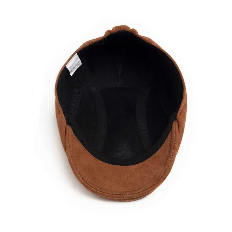 New Suede Autumn Winter Beret Fashion Vintage Men Women Newsboy Hat Casual Flat Visor Cap Berets For 54-58cm Head Circum Ference Z260812 - view 6