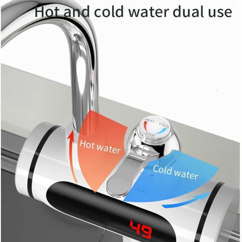 Electric Faucet 3000W Electric Water Heater Kitchen Faucet Instant Hot Water Heater Hot Cold Water Dual-Use Tankless Heaters X260813 - view 4