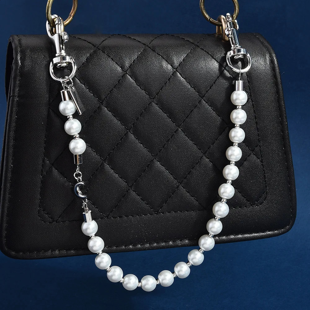 Pearl Purse Chain Charm Keychain for Women Detachable Handbag Strap with Letter C Charm Fashion Bag Accessories Gifts 260812 - view 4