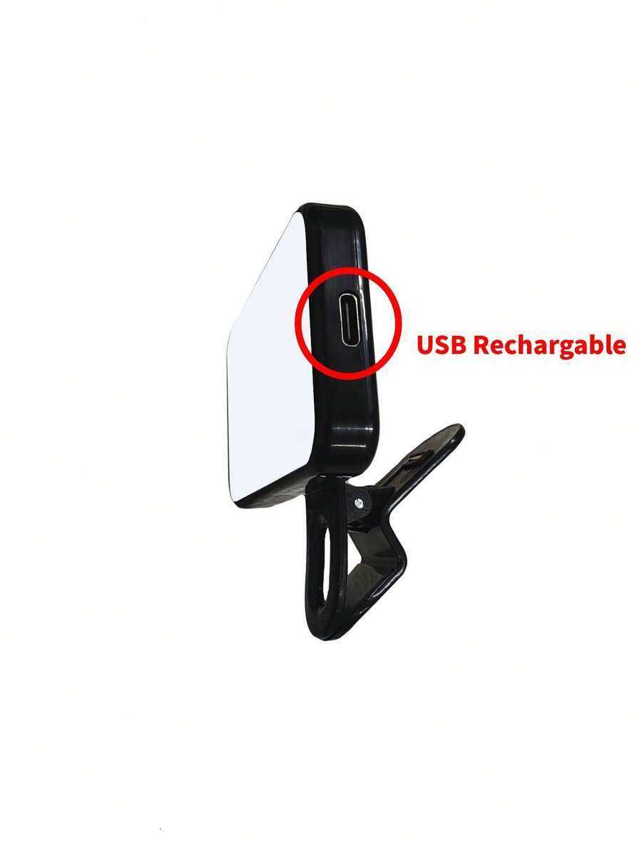 Baijun XU 1pc LED Selfie Light 3 Lighting Modes Portable Clip-On Fill Light Suitable For Makeup Zoom Meetings Rechargeable For Phone Camera H260812 - view 6