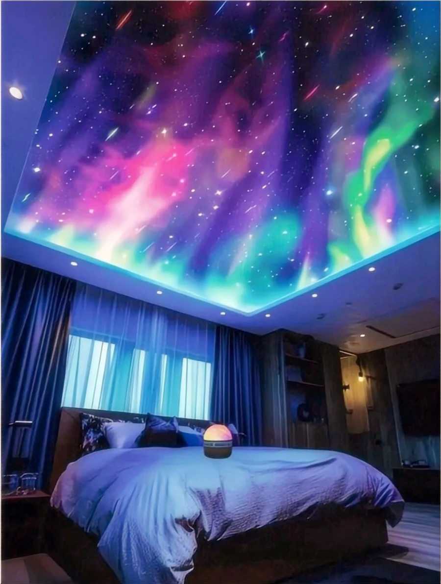 Aurora Borealis Galaxy Star Projector Night Light App Remote Controlled 16 Colors RGB Starry Sky LED Lamp USB Powered Atmosphere Light For Bedroom The - view 3