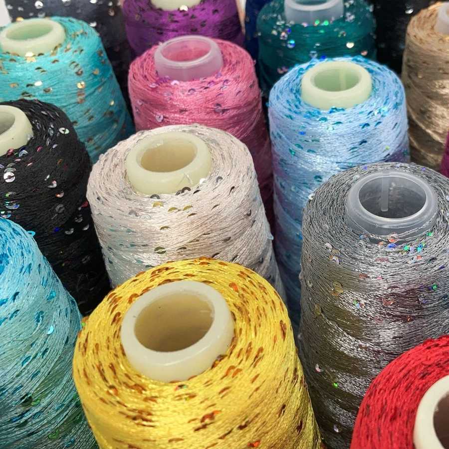 50g /350M Mercerized yarn 3mm special Sequin yarn DIY hand woven Rag doll knitting wool blanket L260812 - view 7