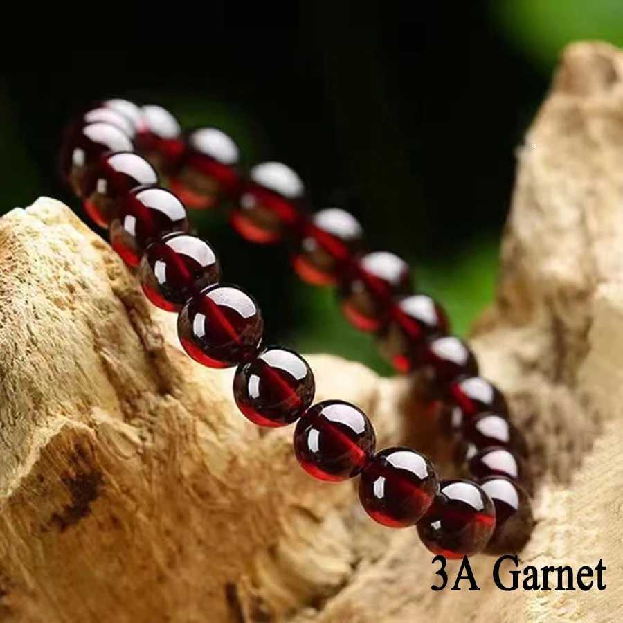 Stone Garnet Natural Femme 5A Real Wine Red Bead Charm Bracelet Women Lucky Energy Healing Jewelry Valentine's Day Gift Bangle L260812 - view 5