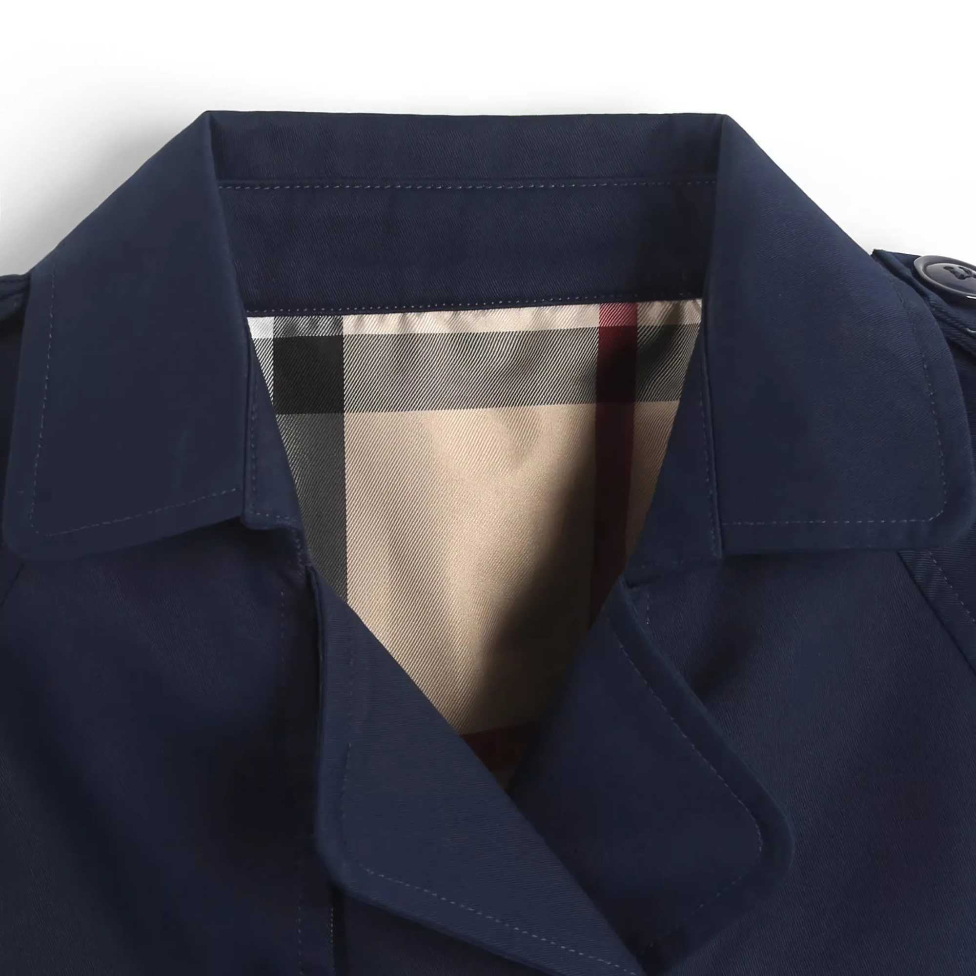 Spring Autumn Cotton Teen Boys Long Trench Coats New Fashion England Style Windbreaker Jacket for Girls Children Clothing Z260812 - view 4