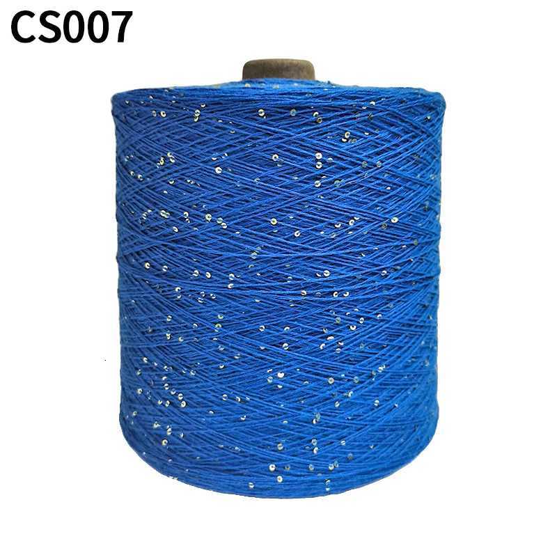 Cotton sequin yarn; 100% cotton sequin yarn; 2mm sequin hand-knitted cone yarn; combed cotton machine-woven customized sequ yarn L260812 - view 4