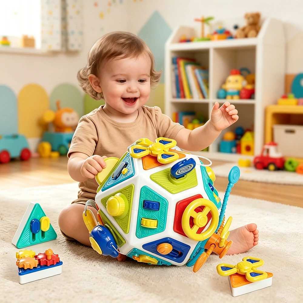 22-in-1 Baby Busy Board Activity Cube Toys Montessori Toy Educational Learning Sensory Travel Toys for Infant Christmas Gifts Z260812 - view 3