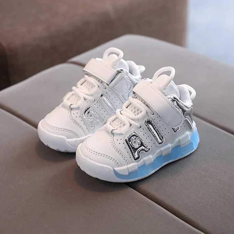 Letter Pattern Hook Loop Colorful Children Sports Shoes Breathable Comfortable Casual Sneakers Kids Outdoor Non Slip Fashion L260812 - view 4
