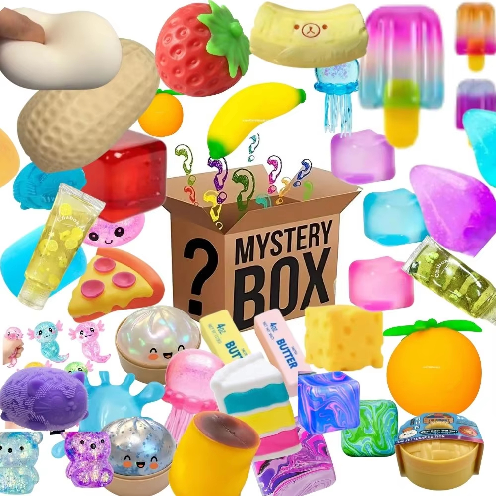 Mystery Blind Box Random Squishy Squeeze Fidget Cute Sensory Stress Relief Anxiety Toy Gift for All Ages 26L0813