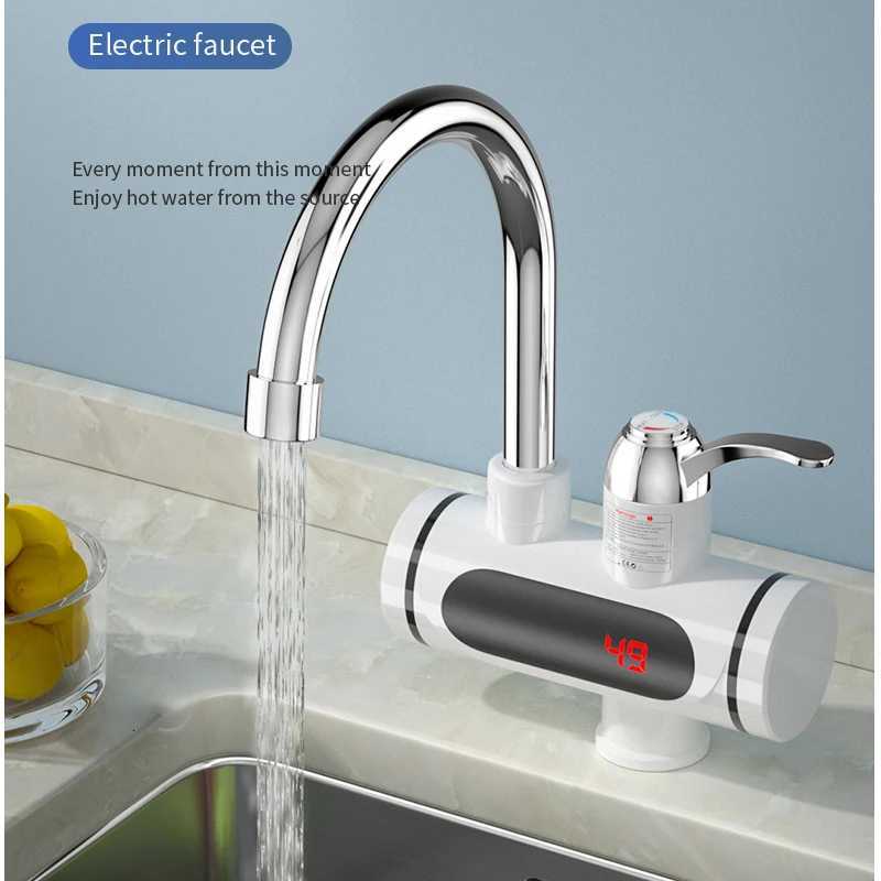 Electric Faucet 3000W Electric Water Heater Kitchen Faucet Instant Hot Water Heater Hot Cold Water Dual-Use Tankless Heaters X260813 - view 5